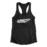 Tennessee State Shape Text Women's Racerback Tank-Black-Allegiant Goods Co. Vintage Sports Apparel