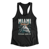 Miami Football Throwback Mascot Women's Racerback Tank-Allegiant Goods Co. Vintage Sports Apparel