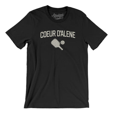 Coeur D'alene Pickleball Men/Unisex T-Shirt-Black-Allegiant Goods Co. Vintage Sports Apparel
