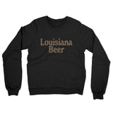 Louisiana Beer Midweight French Terry Crewneck Sweatshirt-Black-Allegiant Goods Co. Vintage Sports Apparel