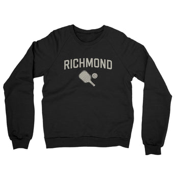 Richmond Pickleball Midweight French Terry Crewneck Sweatshirt-Black-Allegiant Goods Co. Vintage Sports Apparel