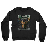 Milwaukee Basketball Throwback Mascot Midweight French Terry Crewneck Sweatshirt-Allegiant Goods Co. Vintage Sports Apparel