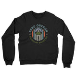 Bend Oregon Retro Badge Midweight French Terry Crewneck Sweatshirt-Black-Allegiant Goods Co. Vintage Sports Apparel