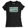 Victory Monday Philly Women's T-Shirt-Black-Allegiant Goods Co. Vintage Sports Apparel