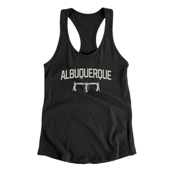Albuquerque Cycling Women's Racerback Tank-Black-Allegiant Goods Co. Vintage Sports Apparel