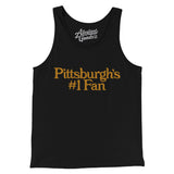 Pittsburgh's Number 1 Fan Men/Unisex Tank Top-Black-Allegiant Goods Co. Vintage Sports Apparel