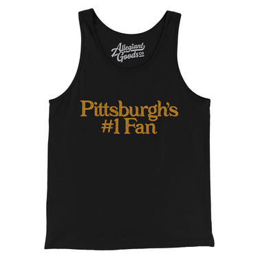 Pittsburgh's Number 1 Fan Men/Unisex Tank Top-Black-Allegiant Goods Co. Vintage Sports Apparel