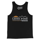 Lone Pine Mountain Sunset Men/Unisex Tank Top-Black-Allegiant Goods Co. Vintage Sports Apparel