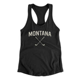 Montana Golf Women's Racerback Tank-Black-Allegiant Goods Co. Vintage Sports Apparel