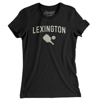 Lexington Pickleball Women's T-Shirt-Black-Allegiant Goods Co. Vintage Sports Apparel