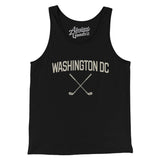 Washington Dc Golf Men/Unisex Tank Top-Black-Allegiant Goods Co. Vintage Sports Apparel