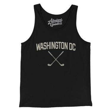 Washington Dc Golf Men/Unisex Tank Top-Black-Allegiant Goods Co. Vintage Sports Apparel
