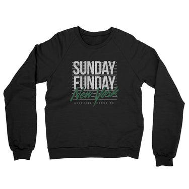 Sunday Funday New York Midweight French Terry Crewneck Sweatshirt-Allegiant Goods Co. Vintage Sports Apparel
