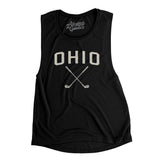Ohio Golf Women's Flowey Scoopneck Muscle Tank-Black-Allegiant Goods Co. Vintage Sports Apparel