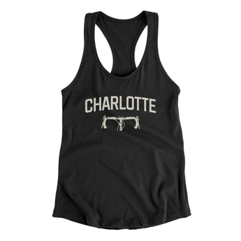 Charlotte Cycling Women's Racerback Tank-Black-Allegiant Goods Co. Vintage Sports Apparel