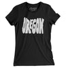 Oregon State Shape Text Women's T-Shirt-Black-Allegiant Goods Co. Vintage Sports Apparel