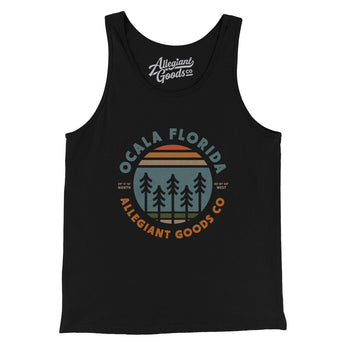 Ocala Florida Retro Badge Men/Unisex Tank Top-Allegiant Goods Co. Vintage Sports Apparel