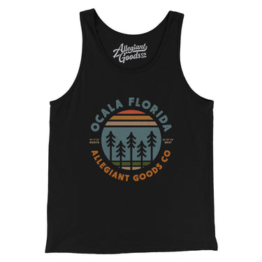 Ocala Florida Retro Badge Men/Unisex Tank Top-Allegiant Goods Co. Vintage Sports Apparel