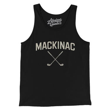 Mackinac Golf Men/Unisex Tank Top-Black-Allegiant Goods Co. Vintage Sports Apparel