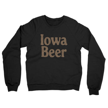 Iowa Beer Midweight French Terry Crewneck Sweatshirt-Allegiant Goods Co. Vintage Sports Apparel