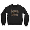 Iowa Beer Midweight French Terry Crewneck Sweatshirt-Black-Allegiant Goods Co. Vintage Sports Apparel