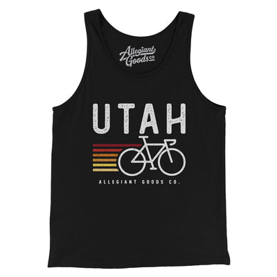 Utah Cycling Men/Unisex Tank Top-Black-Allegiant Goods Co. Vintage Sports Apparel