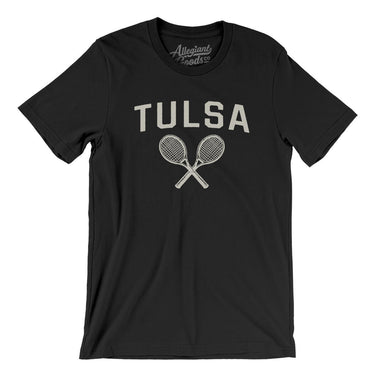 Tulsa Tennis Men/Unisex T-Shirt-Black-Allegiant Goods Co. Vintage Sports Apparel