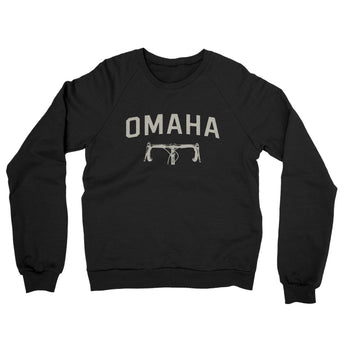 Omaha Cycling Midweight French Terry Crewneck Sweatshirt-Black-Allegiant Goods Co. Vintage Sports Apparel