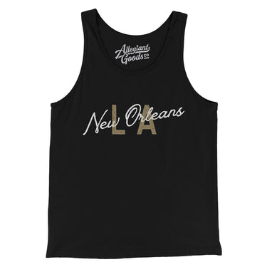 New Orleans La Overprinted Men/Unisex Tank Top-Allegiant Goods Co. Vintage Sports Apparel