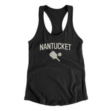 Nantucket Pickleball Women's Racerback Tank-Black-Allegiant Goods Co. Vintage Sports Apparel