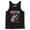 Houston Basketball Throwback Mascot Men/Unisex Tank Top-Black-Allegiant Goods Co. Vintage Sports Apparel