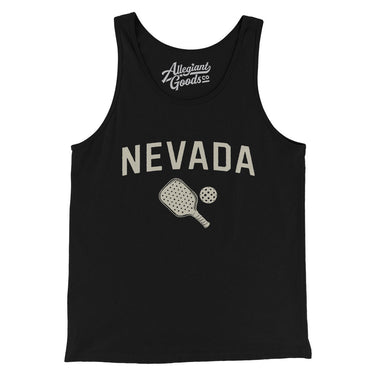 Nevada Pickleball Men/Unisex Tank Top-Black-Allegiant Goods Co. Vintage Sports Apparel