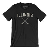 Illinois Golf Men/Unisex T-Shirt-Black-Allegiant Goods Co. Vintage Sports Apparel