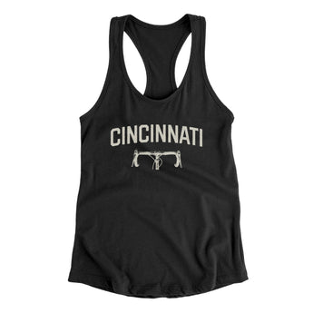 Cincinnati Cycling Women's Racerback Tank-Black-Allegiant Goods Co. Vintage Sports Apparel