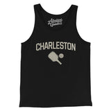 Charleston Pickleball Men/Unisex Tank Top-Black-Allegiant Goods Co. Vintage Sports Apparel