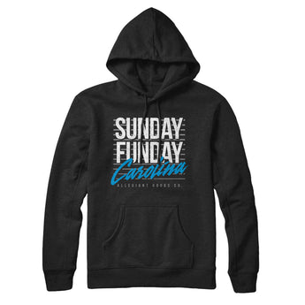 Sunday Funday Carolina Hoodie-Black-Allegiant Goods Co. Vintage Sports Apparel