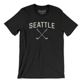 Seattle Golf Men/Unisex T-Shirt-Black-Allegiant Goods Co. Vintage Sports Apparel