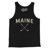 Maine Golf Men/Unisex Tank Top-Black-Allegiant Goods Co. Vintage Sports Apparel