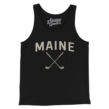 Maine Golf Men/Unisex Tank Top-Black-Allegiant Goods Co. Vintage Sports Apparel