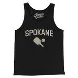 Spokane Pickleball Men/Unisex Tank Top-Black-Allegiant Goods Co. Vintage Sports Apparel
