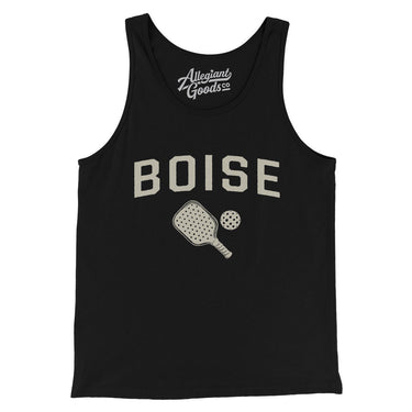 Boise Pickleball Men/Unisex Tank Top-Black-Allegiant Goods Co. Vintage Sports Apparel