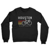 Houston Cycling Midweight French Terry Crewneck Sweatshirt-Black-Allegiant Goods Co. Vintage Sports Apparel