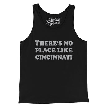 There's No Place Like Cincinnati Men/Unisex Tank Top-Black-Allegiant Goods Co. Vintage Sports Apparel