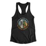 Santa Fe New Mexico Retro Badge Women's Racerback Tank-Black-Allegiant Goods Co. Vintage Sports Apparel