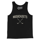 Massachusetts Golf Men/Unisex Tank Top-Black-Allegiant Goods Co. Vintage Sports Apparel