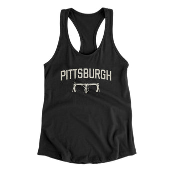 Pittsburgh Cycling Women's Racerback Tank-Black-Allegiant Goods Co. Vintage Sports Apparel