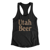 Utah Beer Women's Racerback Tank-Black-Allegiant Goods Co. Vintage Sports Apparel