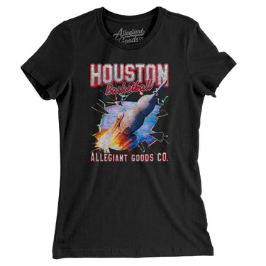 Houston Basketball Throwback Mascot Women's T-Shirt-Allegiant Goods Co. Vintage Sports Apparel