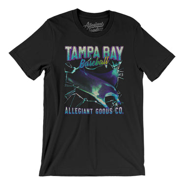 Tampa Bay Baseball Throwback Mascot Men/Unisex T-Shirt-Black-Allegiant Goods Co. Vintage Sports Apparel
