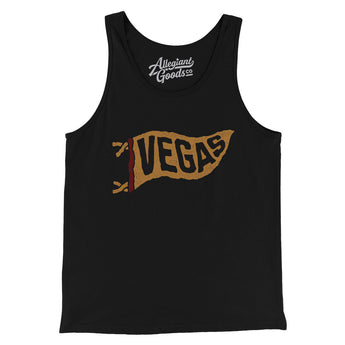 Vegas Pennant Men/Unisex Tank Top-Black-Allegiant Goods Co. Vintage Sports Apparel